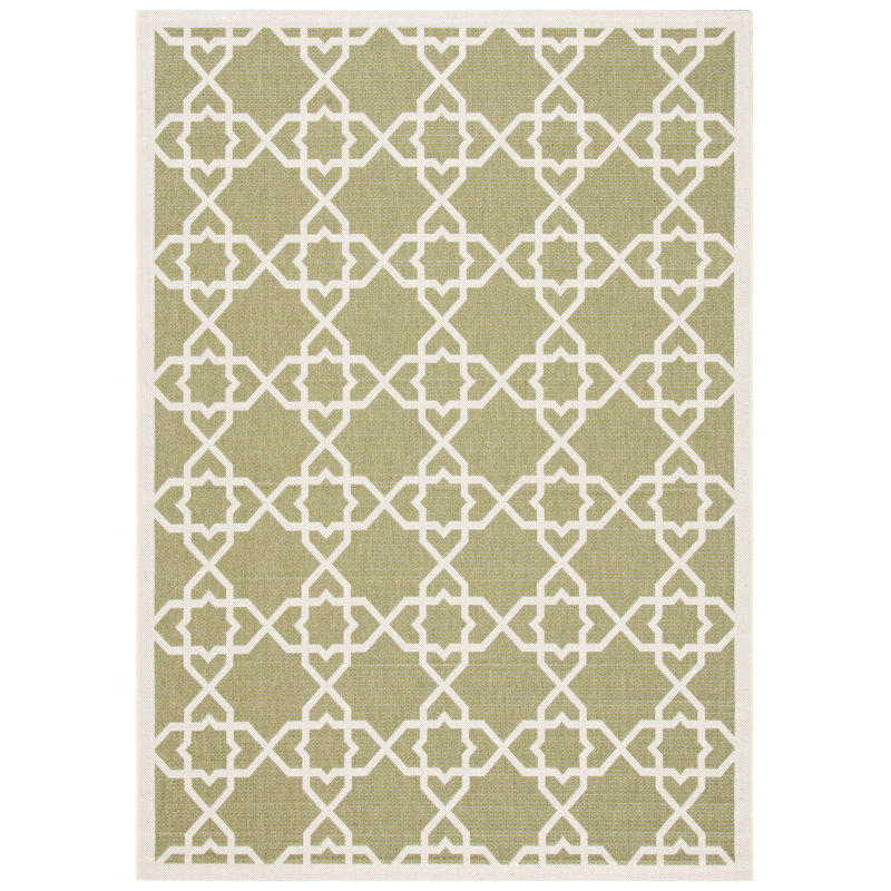 Highland Dunes Dirks Green/Beige Indoor/Outdoor Rug & Reviews Wayfair